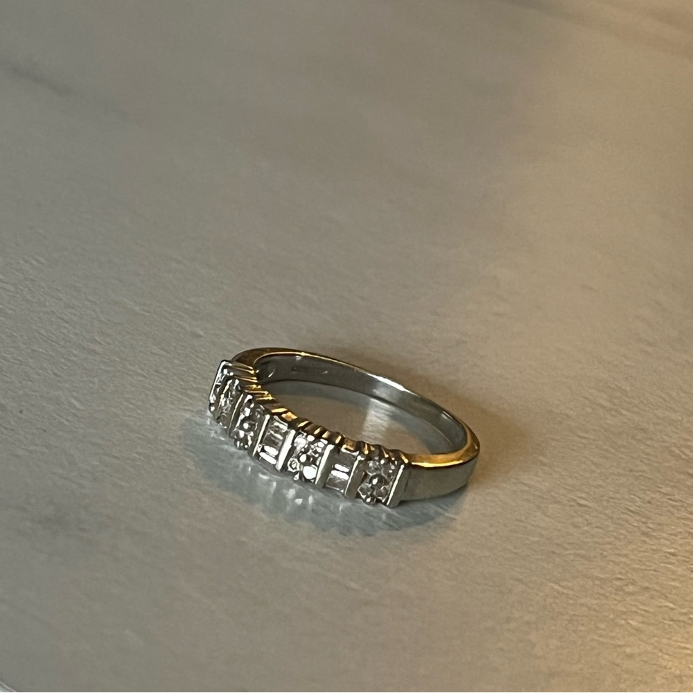 10KT White Gold Diamond Wedding Anniversary Band Ring - Picture 4 of 13